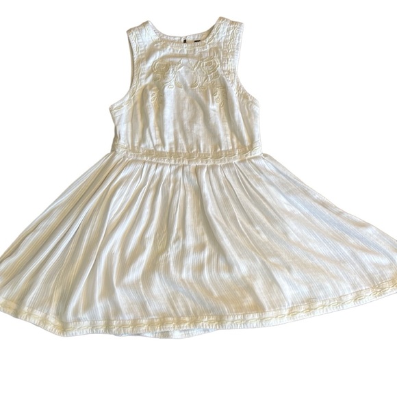 FREE PEOPLE White Birds of a Feather Sleeveless Fit and Flare Dress Size 8 - Picture 5 of 7